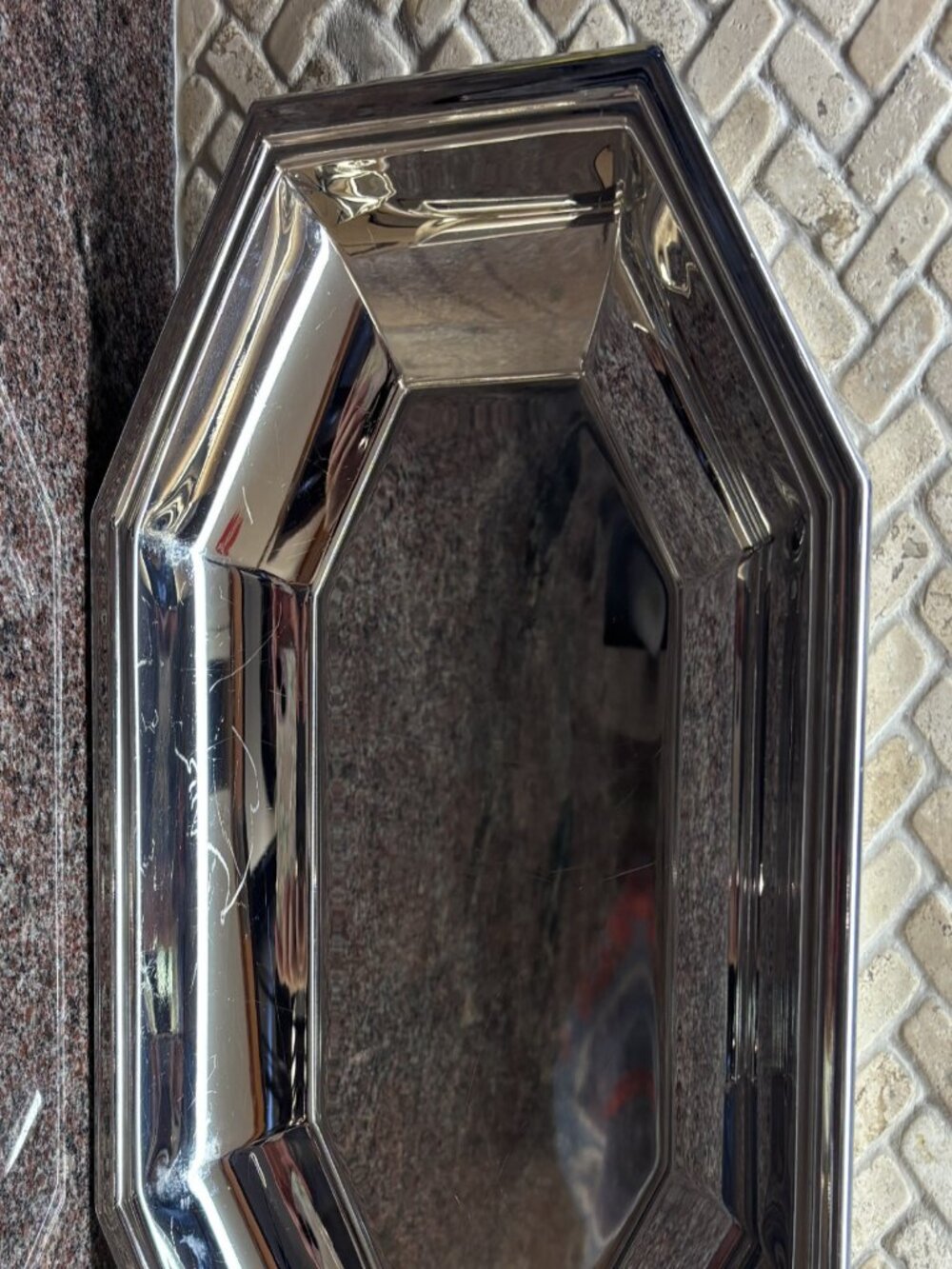 Jean Couzon France Stainless Steel Serving Tray